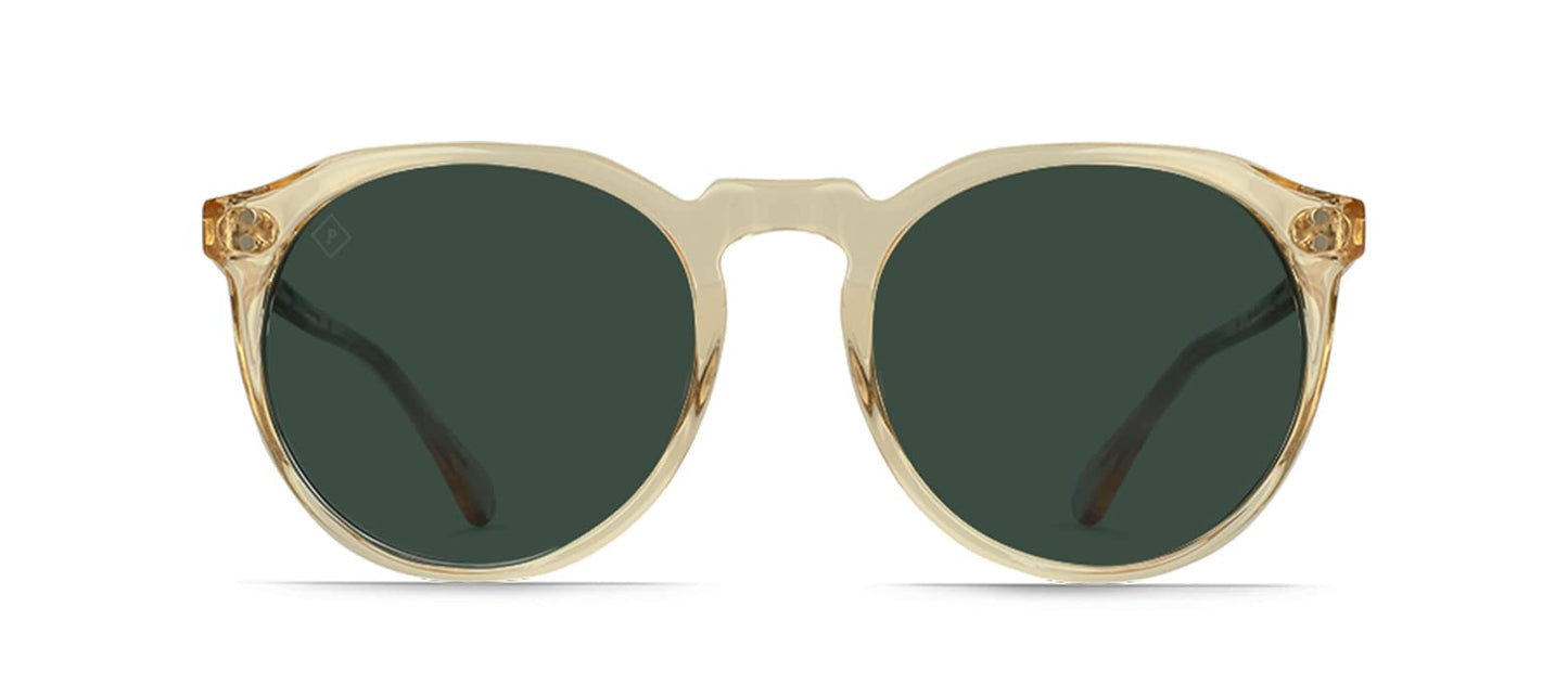 Raen Remmy 49 Polarized Round Sunglasses, Champagne Crystal, 49 mm