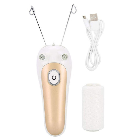 Electric Hair Remover Body Facial Threading Epilator with Cotton Thread Hair Shaver Golden. Beauty and Personal Care Eioflia