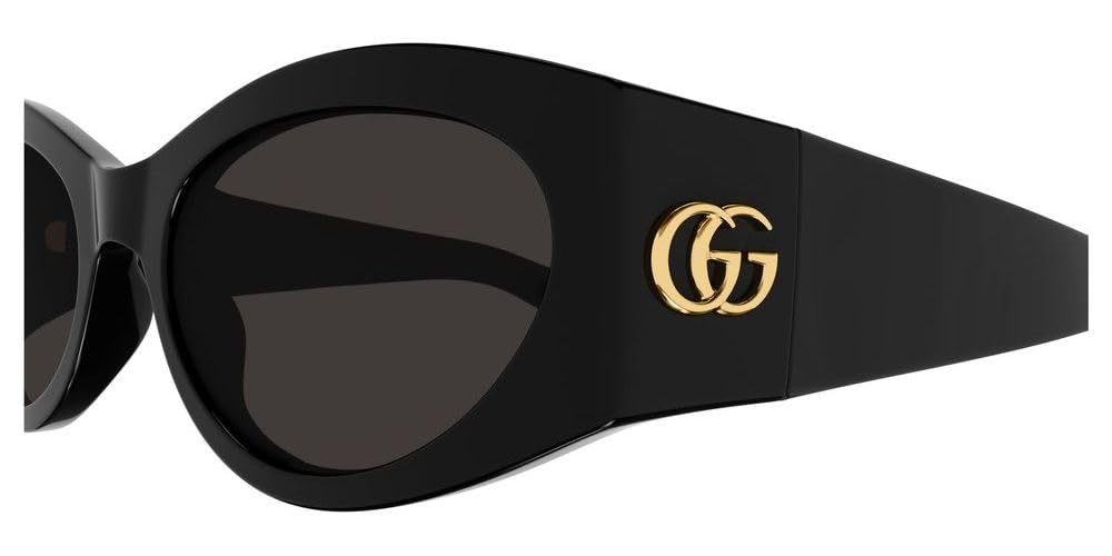 Gucci Women's Cat Eye Sunglasses, Black-Black-Grey, One Size
