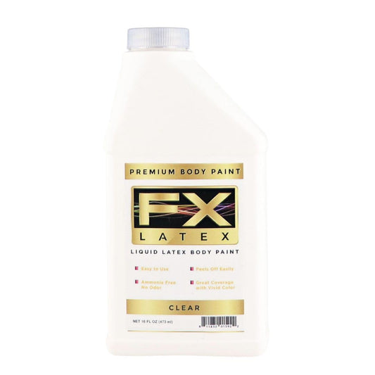 Liquid Latex - Face and Body Paint, Ammonia Free, Easy On and Off, Cosplay Makeup, Create Professional Monster, Zombie Arts 16 Oz (Clear)
