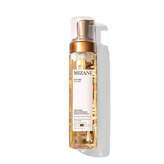 Mizani Foam Wrap Curly Hair Styling Foam - Anti Frizz Moisturizing Hair Mousse with Shea Butter, Smooth and Shine, Non-Greasy, Silicone-Free, Free
