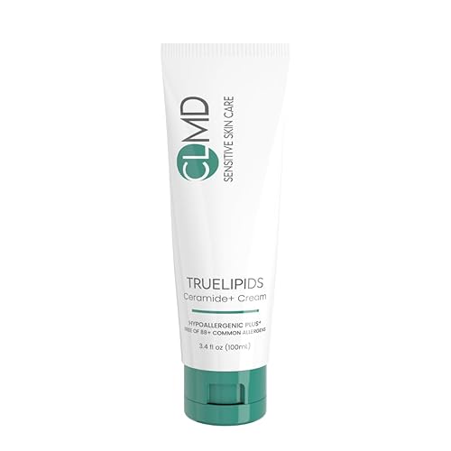 CLMD TrueLipids Ceramide+ Cream - Deep Moisturizing Barrier Support for Sensitive Skin - Hydrates and Soothes - Hypoallergenic, Nourishing