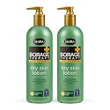 ShiKai Borage Therapy Dry Skin Lotion Moisturizer (16oz, Pack of 2) Unscented Skincare | Hydrating Lotion for Eczema, Dry Hands & Body | With Oatmeal