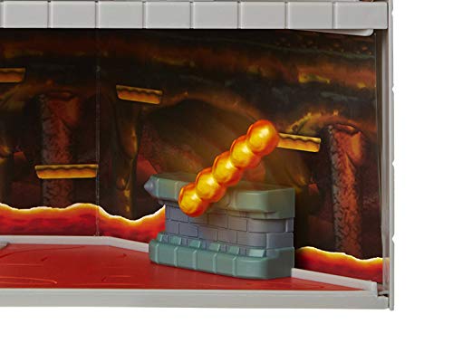 Super Mario Nintendo Deluxe Bowser's Castle Playset with 2.5" Exclusive Articulated Bowser Action Figure, Interactive Play Set with Authentic in-Game…