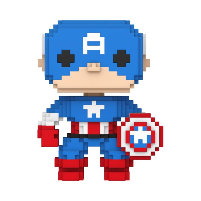Funko Pop! Marvel: 8-Bit - Captain America - Marvel Comics - Collectible Vinyl Figure - Gift Idea - Official Products - Toys for Kids and Adults…