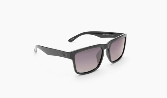 Optic Nerve Mashup XL Polarized Active Sunglasses for Men/Women Shiny Black Frame, Smoke Lens Silver Mirror