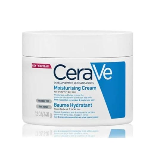 CeraVe Moisturizing Cream | 12 oz | Daily Face & Body Moisturizer for Dry Skin