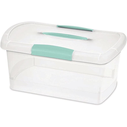 STERILITE 18748606 Box Showoffs Med Nesting Clear, Aquariem Blue