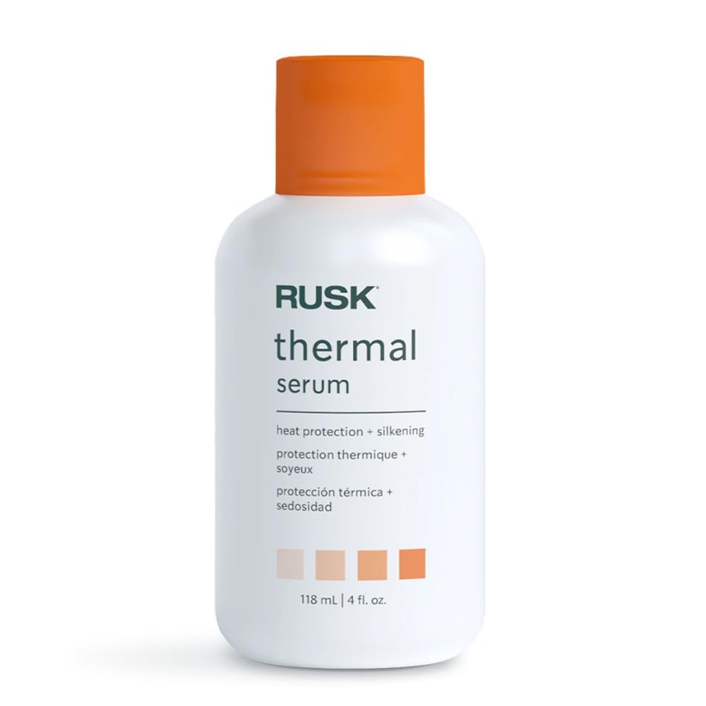 RUSK Thermal Serum - Heat Protectant Treatment for Frizz Control - Smoothing with Added Shine, Moisture & Cuticle Sealing - Lightweight Anti-Humidity
