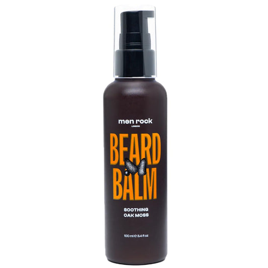 Men Rock Soothing Beard Balm - Oak Moss - Leave In Beard Conditioner for Men - Mens Skincare Products - Conditioning and Softening Balm - 3.4 oz Beauty and Personal Care Men Rock