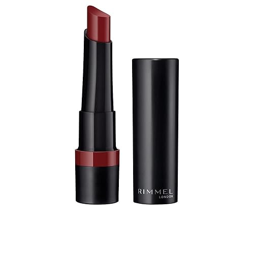 Rimmel Lasting Finish Matte Lipstick - All-Day Intense Lip Color with Exclusive Ruby and Diamond Complex - 530 Hollywood Red, .14oz