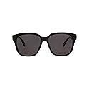 Alexander McQueen Square/Rectangle Sunglasses Black Black Grey Luxury Eyewear Made In Italy Acetate Frame Designer Fashion for Everyday Luxury