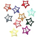 Duehut HLLMX 20 PCS Barrettes For Girls, Women, Toddlers Kids Colorful Hair Barrette Cute Lovely Metal Hair Snap Clips Fashion Stars Barrettes