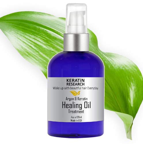 KERATIN RESEARCH Damaged Hair Serum Repairing Hair Healing Oil Serum With Moroccan Argan Oil Avocado Oil and more Protects Hair and Color from sun