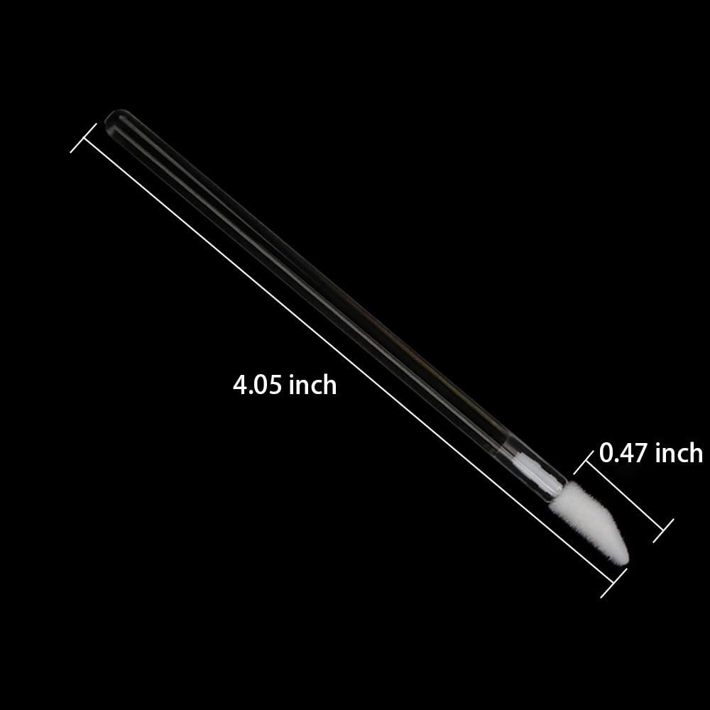 300 Pieces Disposable Lip Brushes Premium Lipstick Gloss Wands Applicator Makeup Tool Kits, Clear Handle