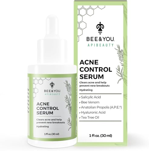 BEE and YOU Acne Treatment with Salicylic Acid, Bee Venom and 100% Natural Propolis Extract Acne Serum for Face and Body to Control and Clear Beauty & Personal Care BEE & YOU