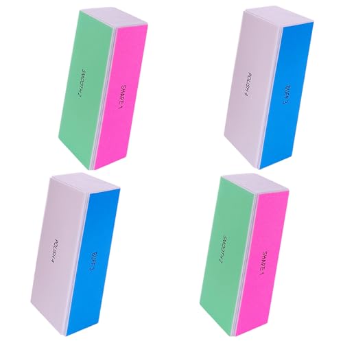 4 Way Nail Buffer Block (4 Pcs), Nail Shine Buffers Blocks Files for Natural and Acrylic Nails Smoother Buffing Block Polisher Fingernail File Buffer Beauty and Personal Care HomeyEra Default Title