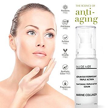 Tightening Triple Action Serum Reduces Lines and Wrinkles Minimizes Crows Feet, Puffy Eyes and Bags
