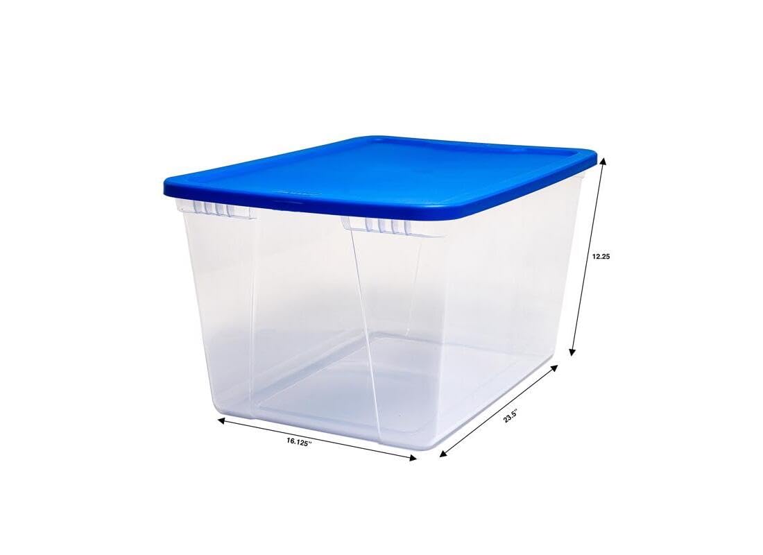 56Qt Clear Storage Tote