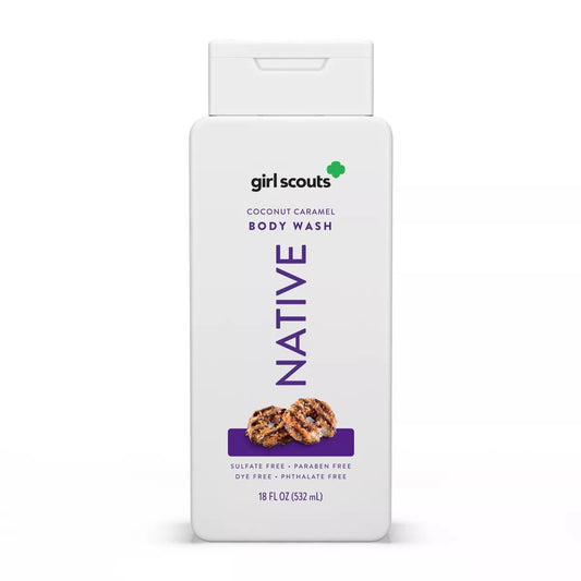 Native - Limited Edition Girl Scouts Cookies, Coconut Caramel Body Wash 18 Fl Oz Beauty & Personal Care Native