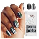 KISS Gel Fantasy, Press On Nails, Nail glue included, 'Dial Me', Gray, Short Size, Oval Shape, Includes 28 Nails, 2g glue, 1 Manicure Stick, 1 Mini Beauty & Personal Care KISS