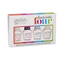 Gelish Fantastic Four Essentials Kit - Long-Lasting, Chip-Free Shine, Durable Finish, Complete Manicure System for Salon-Quality Nails at Home