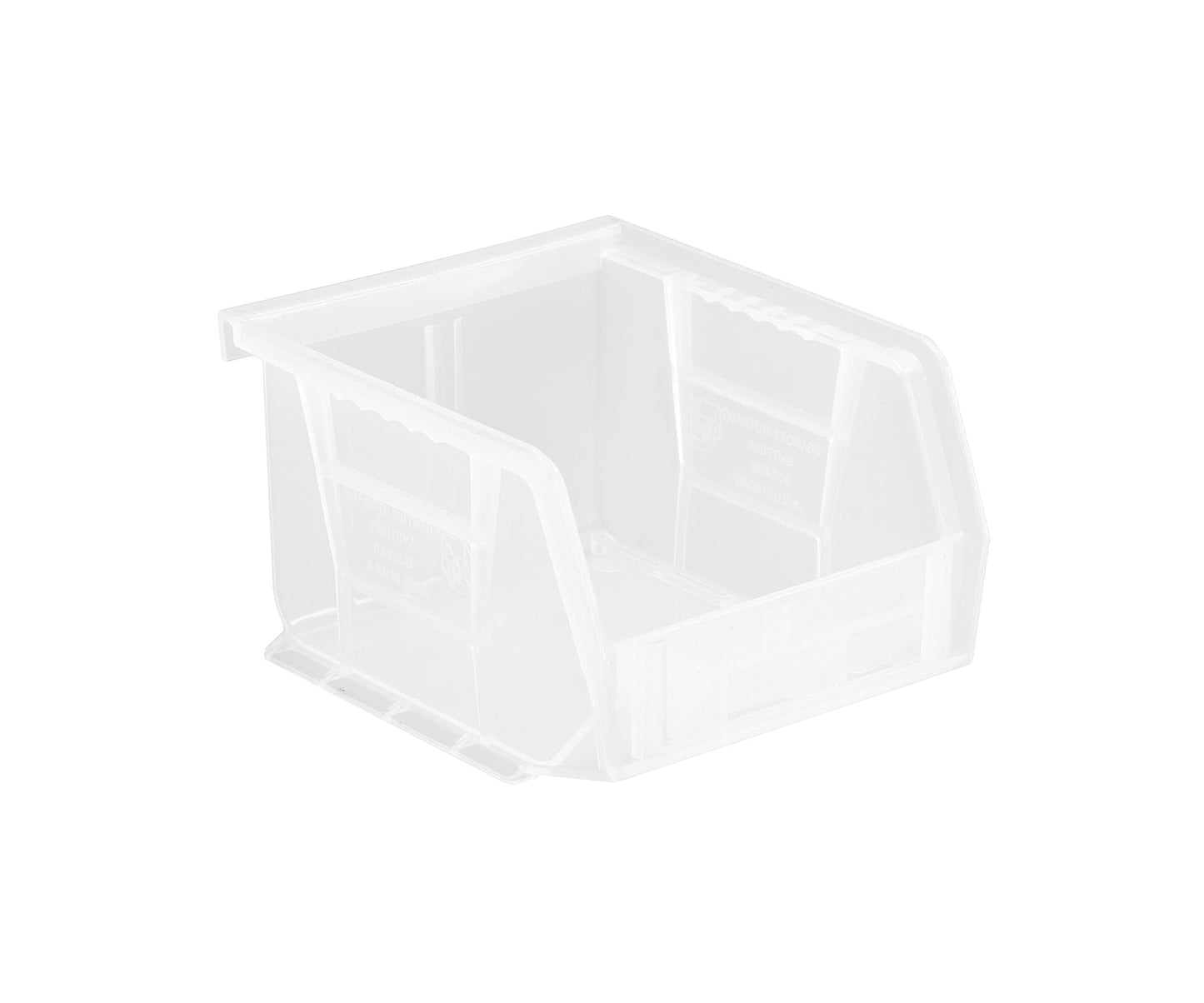 QUANTUM STORAGE SYSTEMS K-QUS210CL-8 8-Pack Ultra-Stack and Hang Bins, 5-3/8 inch x 4-1/8 inch x 3 inch, Clear