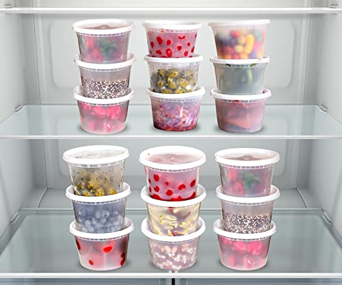 PARTY BARGAINS 64 oz Deli Containers with Lids - [14 Count] Half Gallon Round Clear Food Storage Containers, Microwavable, BPA-Free, Leakproof…