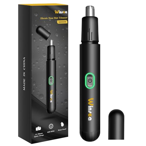 Winsea Precision Nose Hair Trimmer - 360° Safe & Efficient Electric Trimming, USB Rechargeable, Waterproof, for Nose, Ear, Eyebrows, and Beard Beauty and Personal Care Winsea Default Title