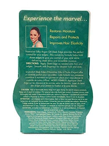 Hawaiian Silky Pure Argan Oil Enriched Pomade Edge Control Gel Scalp Repair 2.4oz - No Sulfate, Non-Sticky & Non-Greasy Formula - All Hair types Men