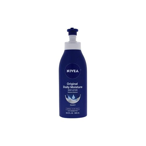 NIVEA Original Daily Moisture Body Lotion - 48 Hour Moisture For Normal To Dry Skin - 16.9 oz. Pump Bottle