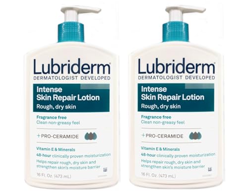 Lubriderm Intense Skin Repair Body Lotion, 16-Ounce Pump Bottles (Pack of 2)