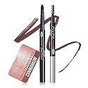 Skone Cosmetics The Original Brow Wand Eyebrow Pencil with Brush - Dual-Sided Retractable Waterproof Long-Lasting Brown Eye Brow Pencils for Women