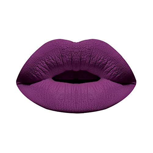 Ruby Kisses Lipstick, Matte Finish, Long-Lasting, Highly Pigmented, Smooth Apply, Full Coverage Lip Color Makeup (Heroin Purple)