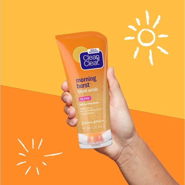 Clean & Clear Morning Burst Facial Scrub For All Skin Types,5 Fl Oz (Pack of 2)