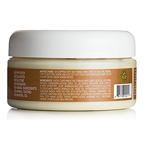 Hairiette Kokum Butter & Marula Oil Curl Creme - Lightweight Curl Definer Enhancer for Dry, Coily, Wavy, Kinky and Curly Hair - Curl Cream