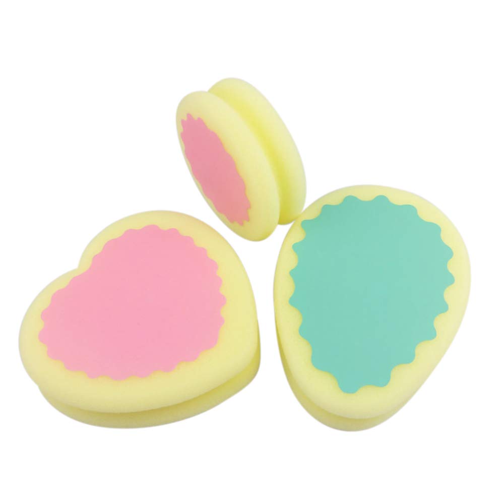 Tomvorks Painless Hair Removal Effective Remove Tool for Smooth Skin Pink Green Sponge for Face Hair Remover (heart) Beauty and Personal Care tomvorks