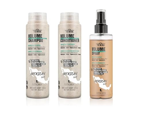 Lendan - Hair Volume Kit - Terra Mexican Spirit - Shampoo 300 ml + Conditioner 300 ml + Spray 200 ml