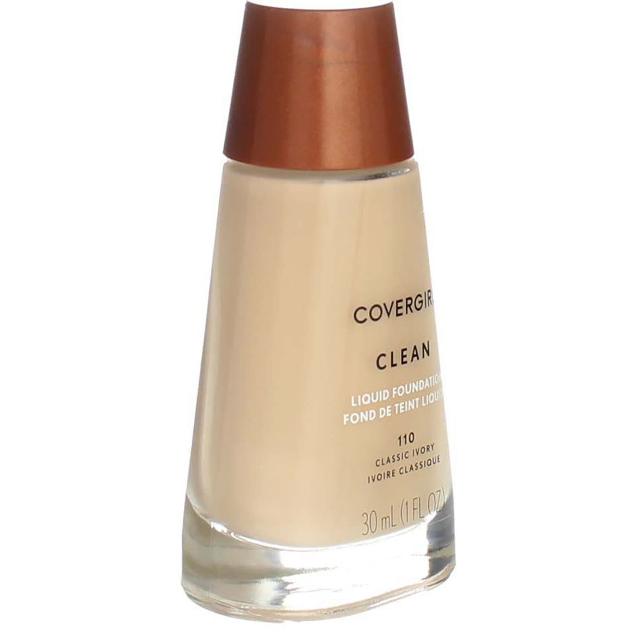 CoverGirl Clean Liquid Makeup, Classic Ivory [110], 1 oz (Pack of 3)
