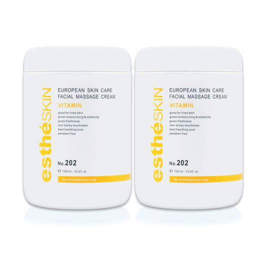estheSKIN Facial Massage Cream for European Skin Care, 33.8 fl oz, 1000 ml (Vitamin, 2 Pack) Beauty & Personal Care estheSKIN