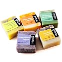 I & SOAP, 5pcs Mini Sampler Set (02) - Guest Soap - Travel Soap - 100% Natural & Organic Materials - Handcrafted Herbal Soap - Gentle and Effective