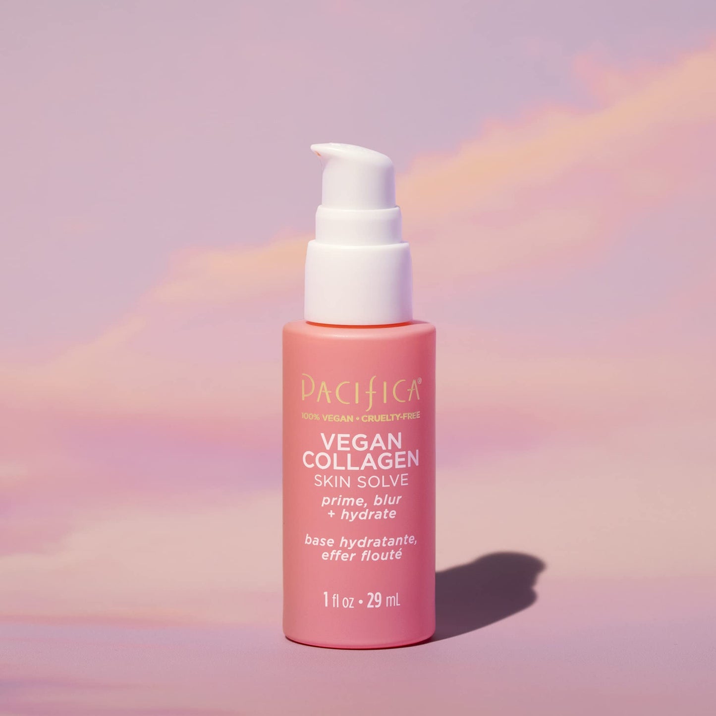 Pacifica Vegan Collagen Skin Solve Primer - 3-in-1 Face Primer that Primes, Blurs & Hydrates, Skincare-Infused Formula with Collagen Peptides