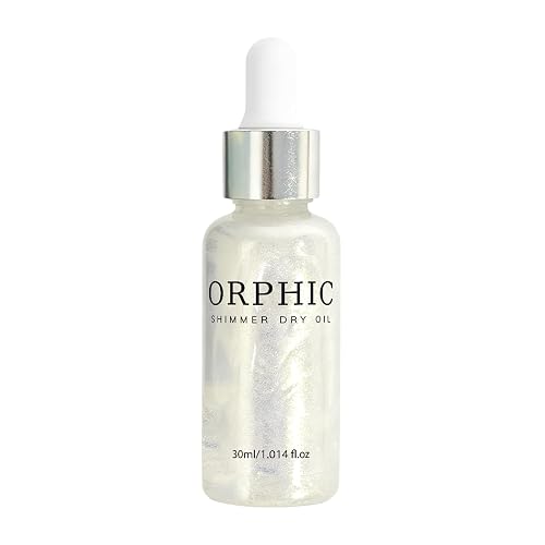 Orphic Shimmer Dry Oil, Body Glitter Oil Liquid Highlighter, Fast-Absorbing Face Brighten, Beauty Glowing Oils, Makeup Sparkle Shine Long Lasting
