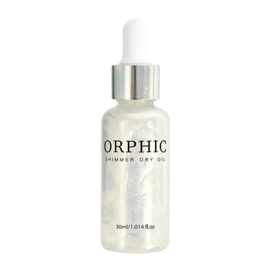 Orphic Shimmer Dry Oil, Body Glitter Oil Liquid Highlighter, Fast-Absorbing Face Brighten, Beauty Glowing Oils, Makeup Sparkle Shine Long Lasting
