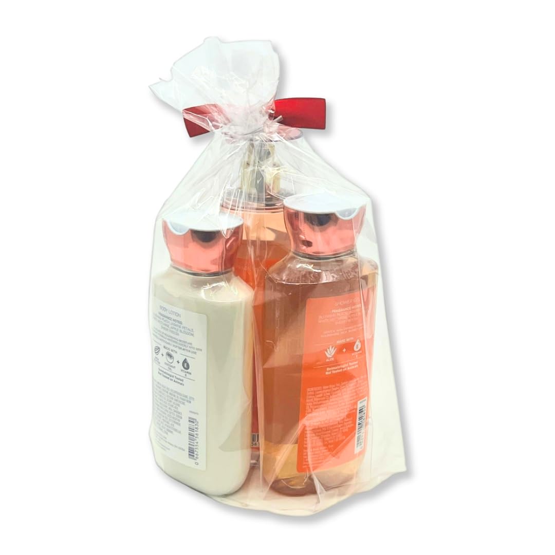 Bath & Body Works Pretty as Peach 3-Pc Gift Set – Shower Gel 10 oz, Fine Fragrance Mist 8 oz & Body Lotion 8 oz | Holiday Bundle