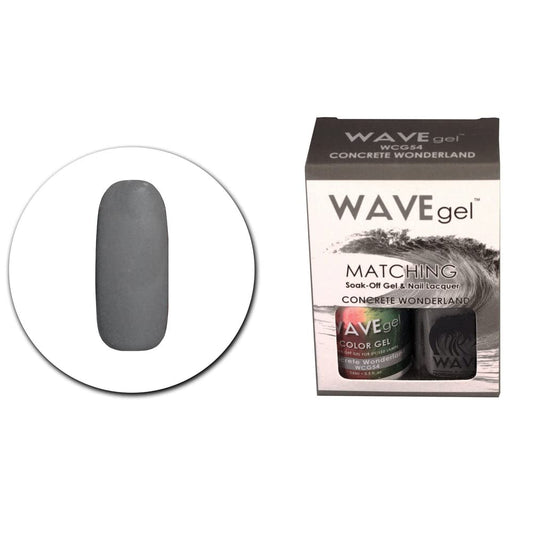 WAVEGEL Soak-0ff Gel & Nail Lacquer Matching Duo Set - Concrete Wonderland - WCG54-54 I 0.5 Oz Beauty & Personal Care WAVE gel