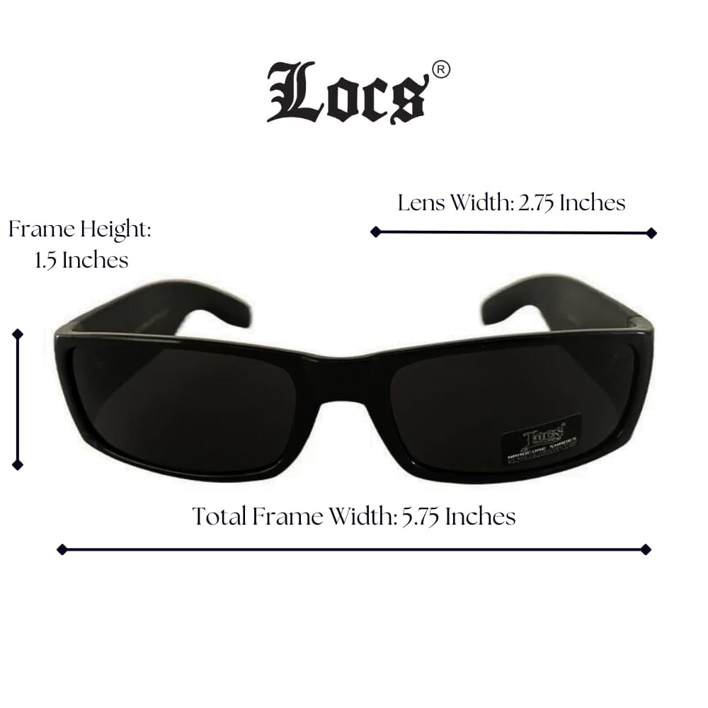 LOCS Sunglasses Hardcore Black 0103