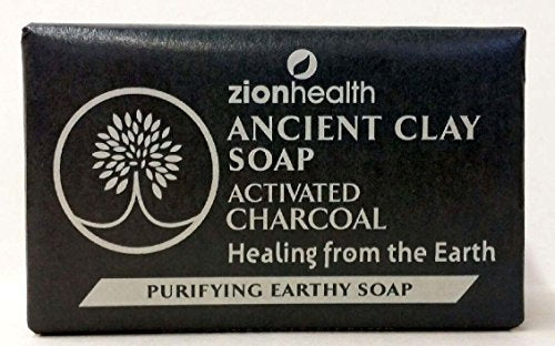 Zion Health Ancient Clay Soap Activated Charcoal, 6 Oz Beauty & Personal Care Adama Minerals