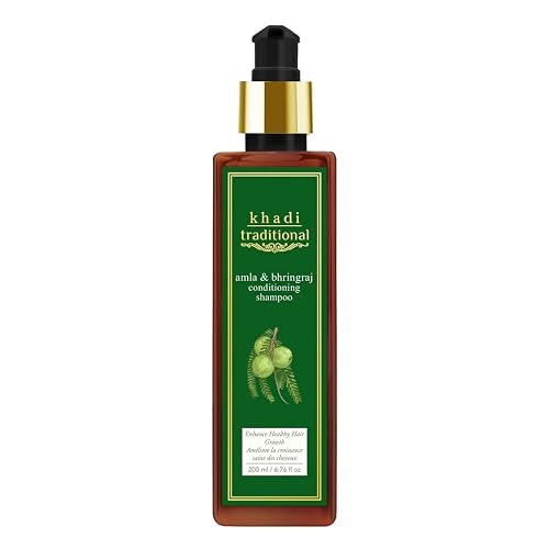 Khadi Traditional Natural Hair Care Shampoo Set, Coconut Milk, Amla & Bhringraj, Honey & Almond, With Herbal Extracts (Amla & Bhringraj)