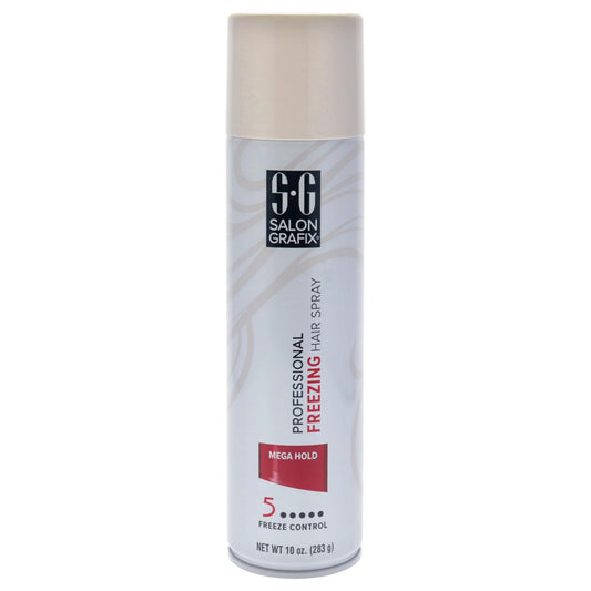 Salon Grafix Freezing Hair Spray Mega Hold - Quick-Drying Hairspray for Women and Men - Volumizing Hair Spray - Professional Quality Results - 10 oz
